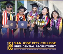 SJCC Student Graduates posing with gowns and degrees